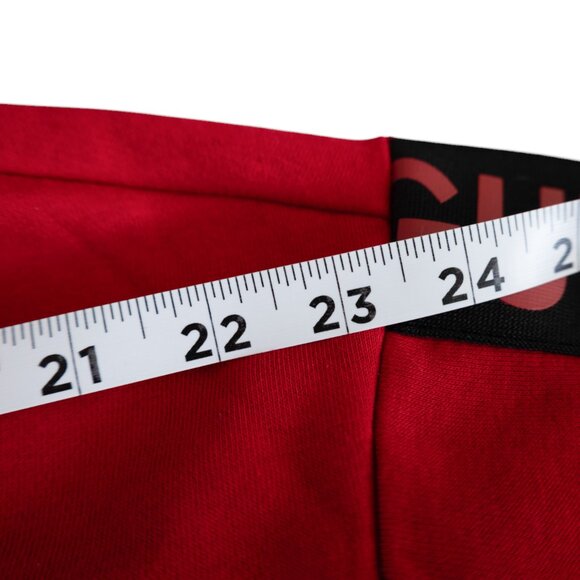 Guess NWT 2-Piece Red and Black Crop Top Hooded Sweatshirt With Joggers - Picture 6 of 13